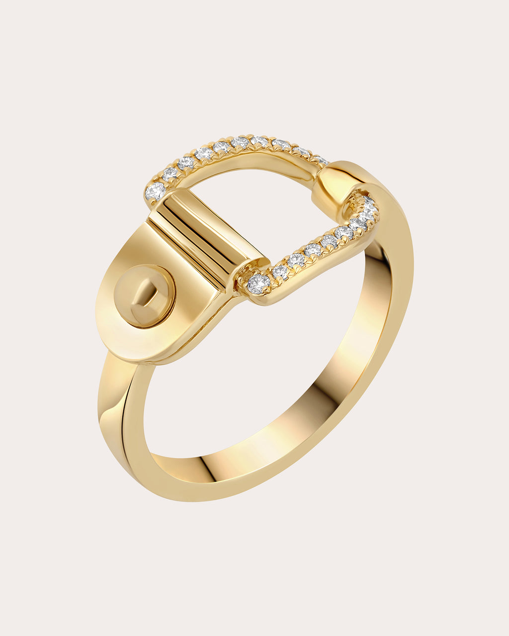 Diamond & 18k Gold Rivet Ring