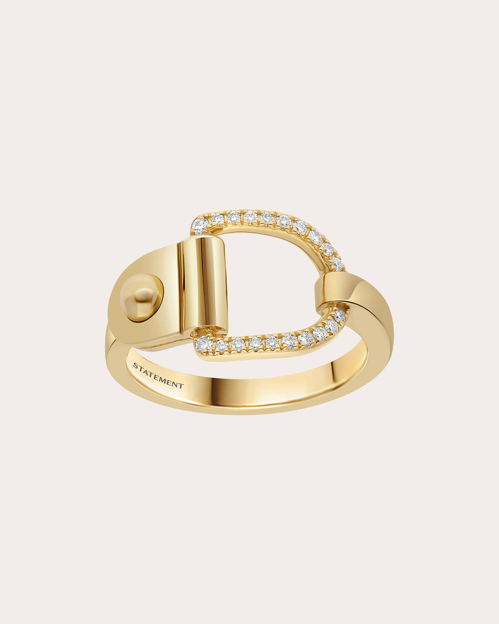 Diamond & 18k Gold Rivet Ring