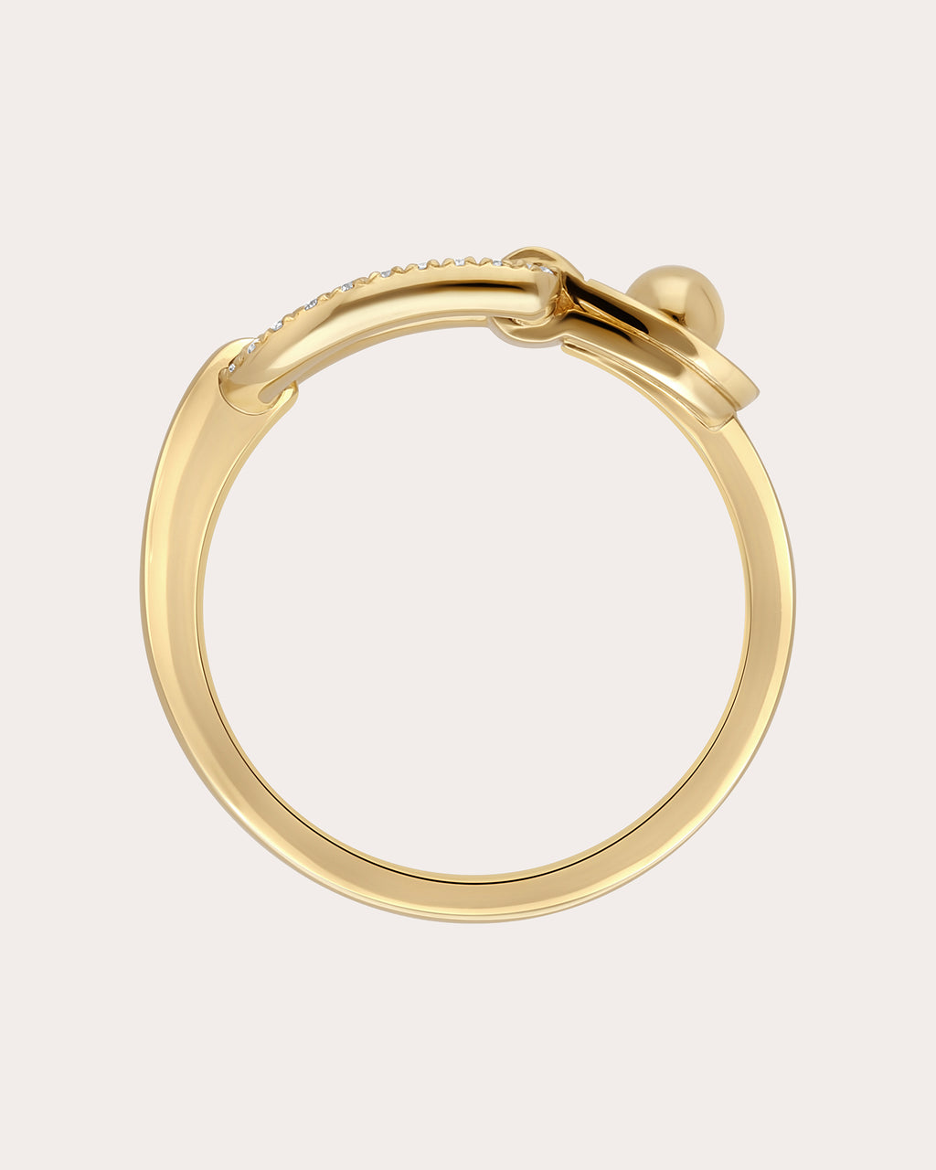 Diamond & 18k Gold Rivet Ring