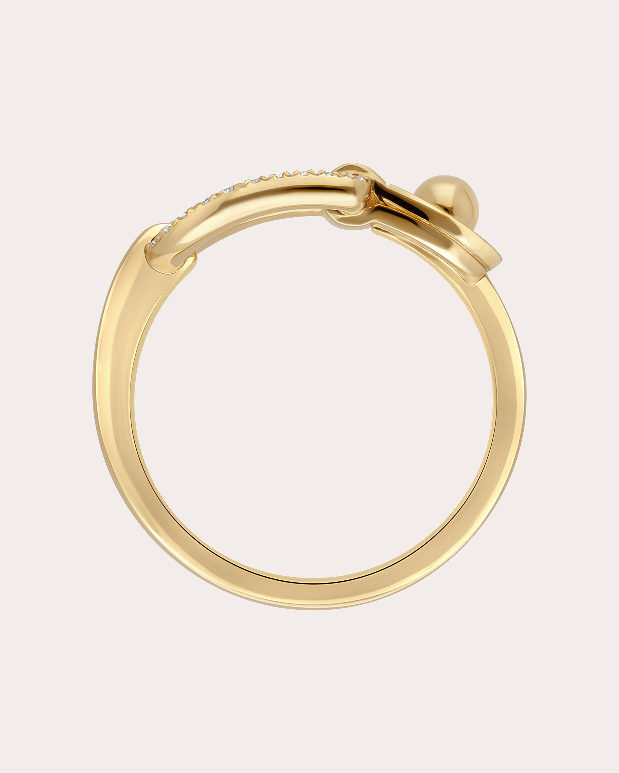 Diamond & 18k Gold Rivet Ring