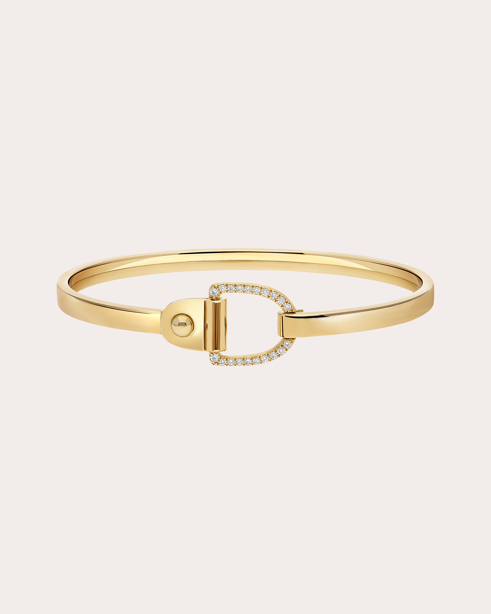 Diamond & 18k Gold Rivet Bangle | Olivela