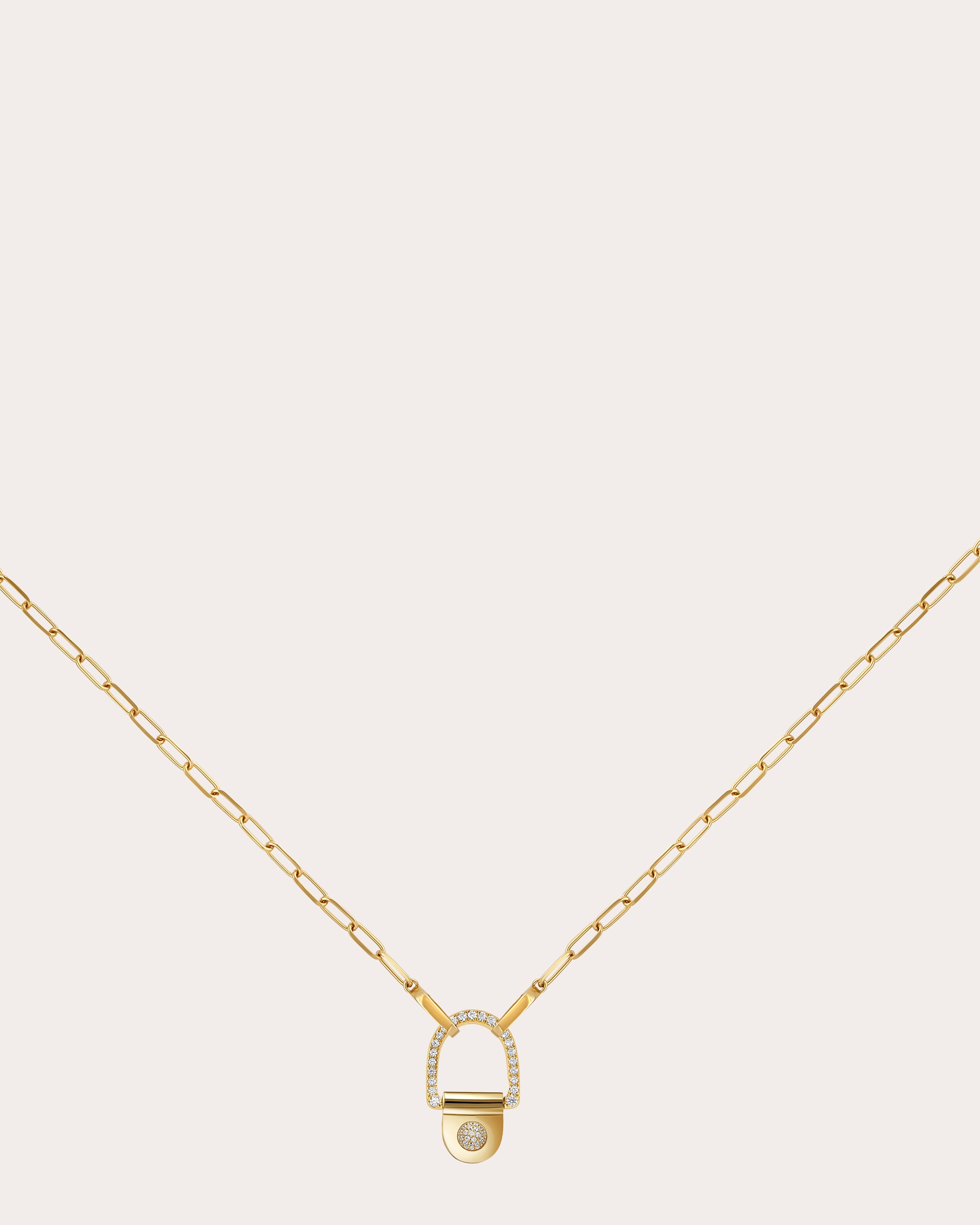 Diamond & 18k Gold Rivet XL Pendant Necklace