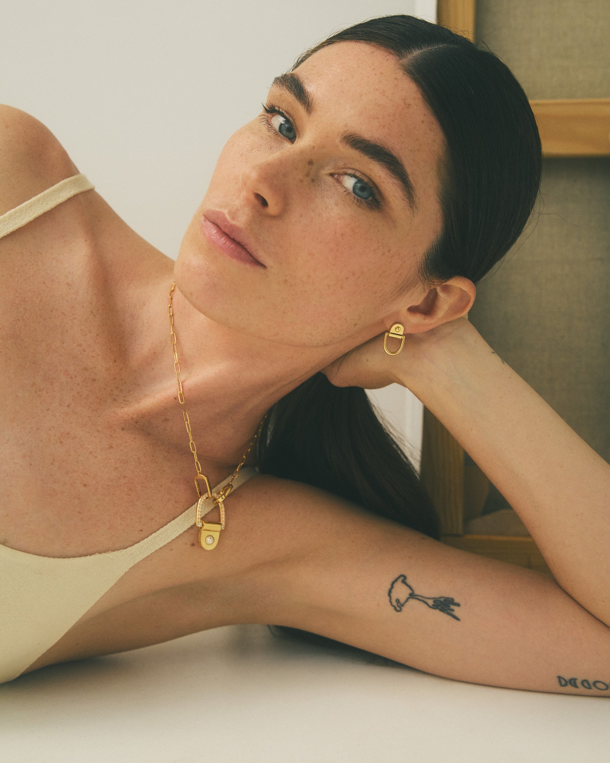 Diamond & 18k Gold Rivet XL Pendant Necklace