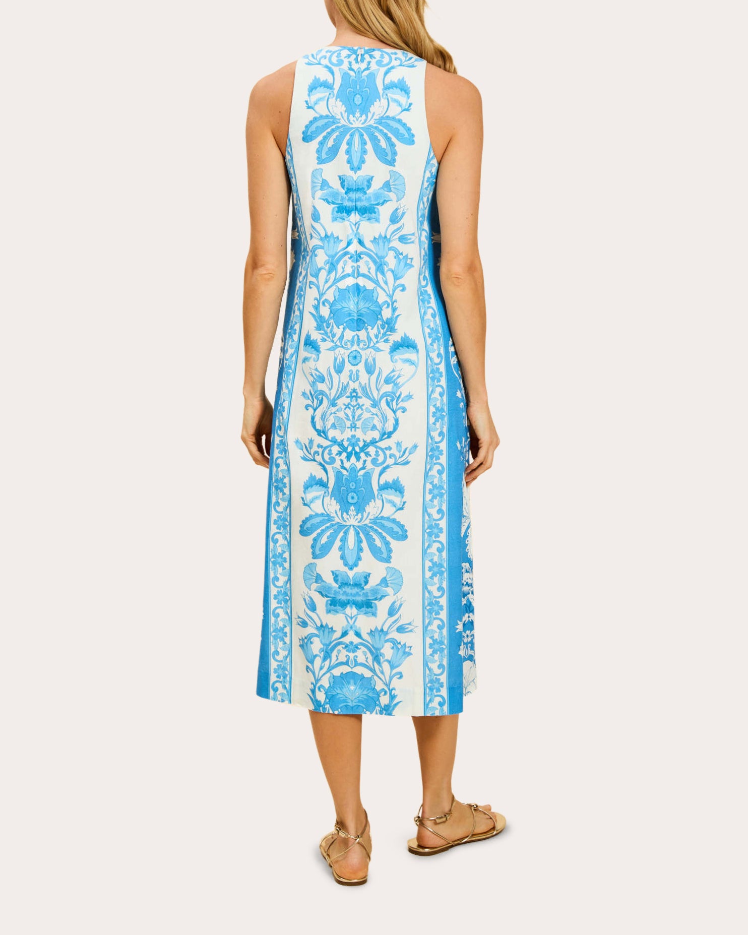 Farfalle Midi Dress M / FLORENTINE BLUE