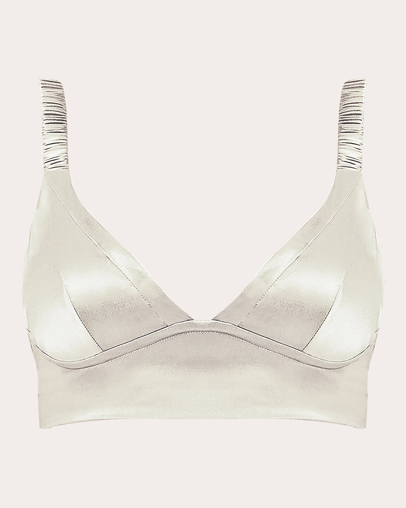 Fiamma Ruched Stretch Silk Bralette