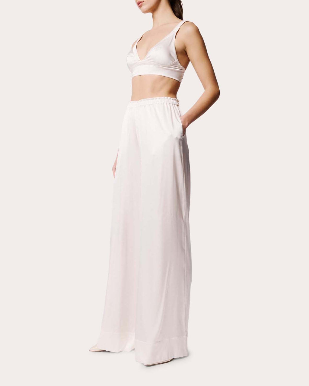 Fiamma Ruched Stretch Silk Bralette