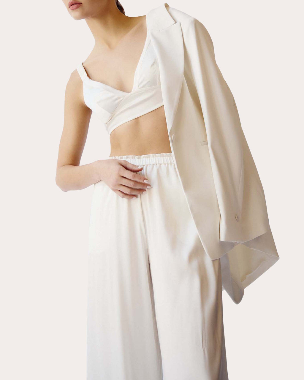 Fiamma Ruched Stretch Silk Bralette