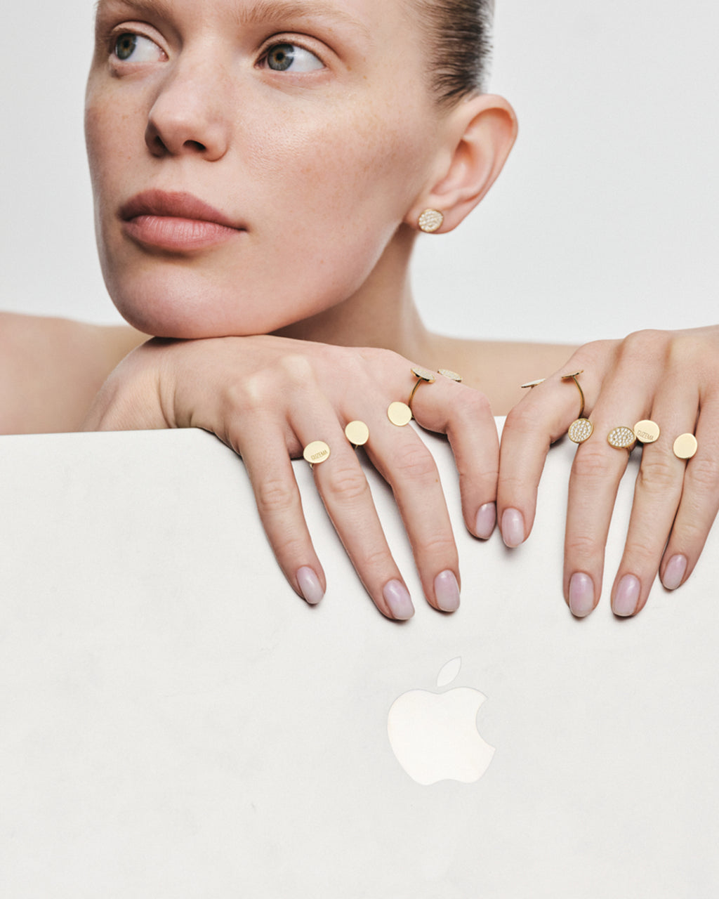 Diamond Flats Stud Earrings