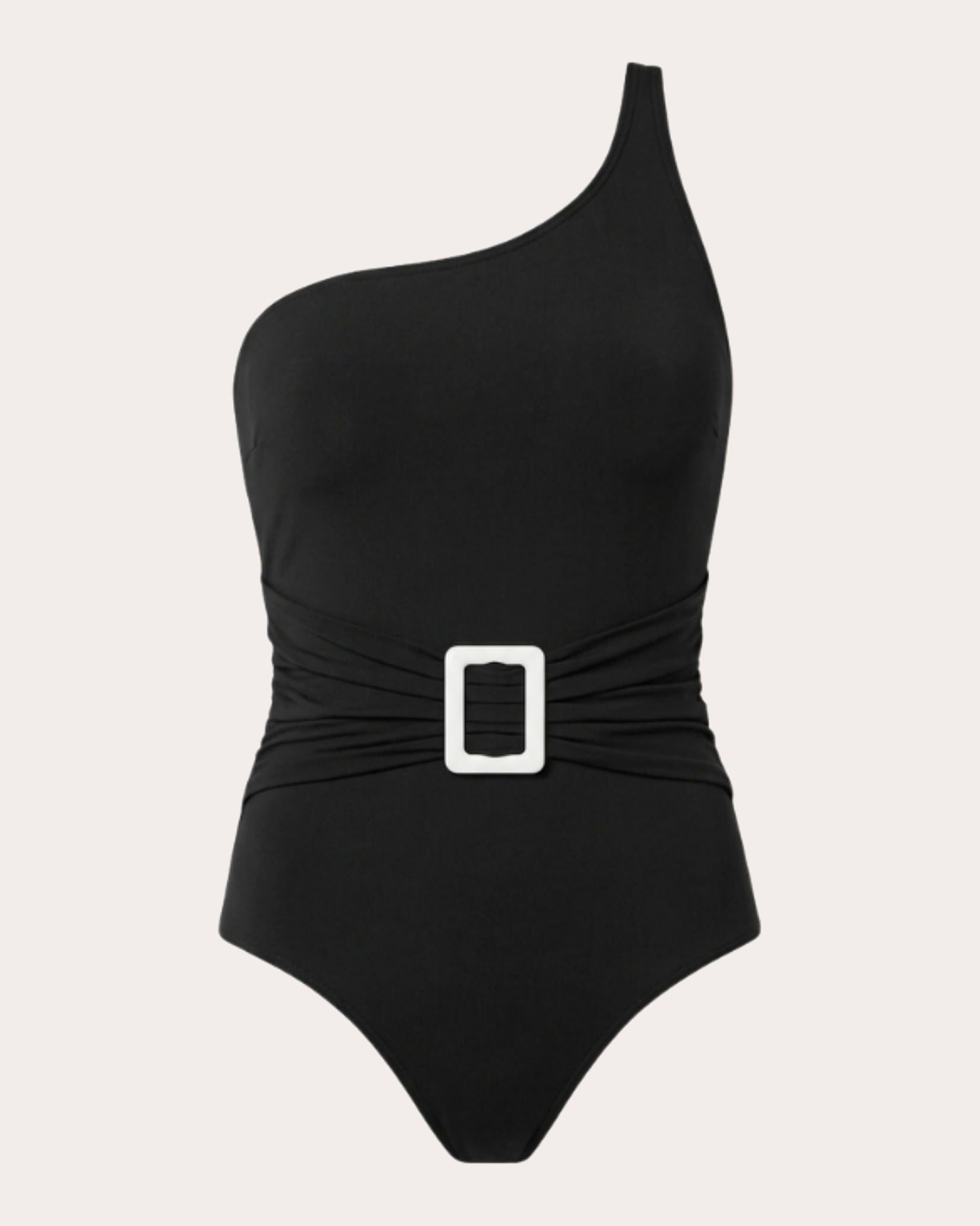 Belted Asymmetric One-Piece