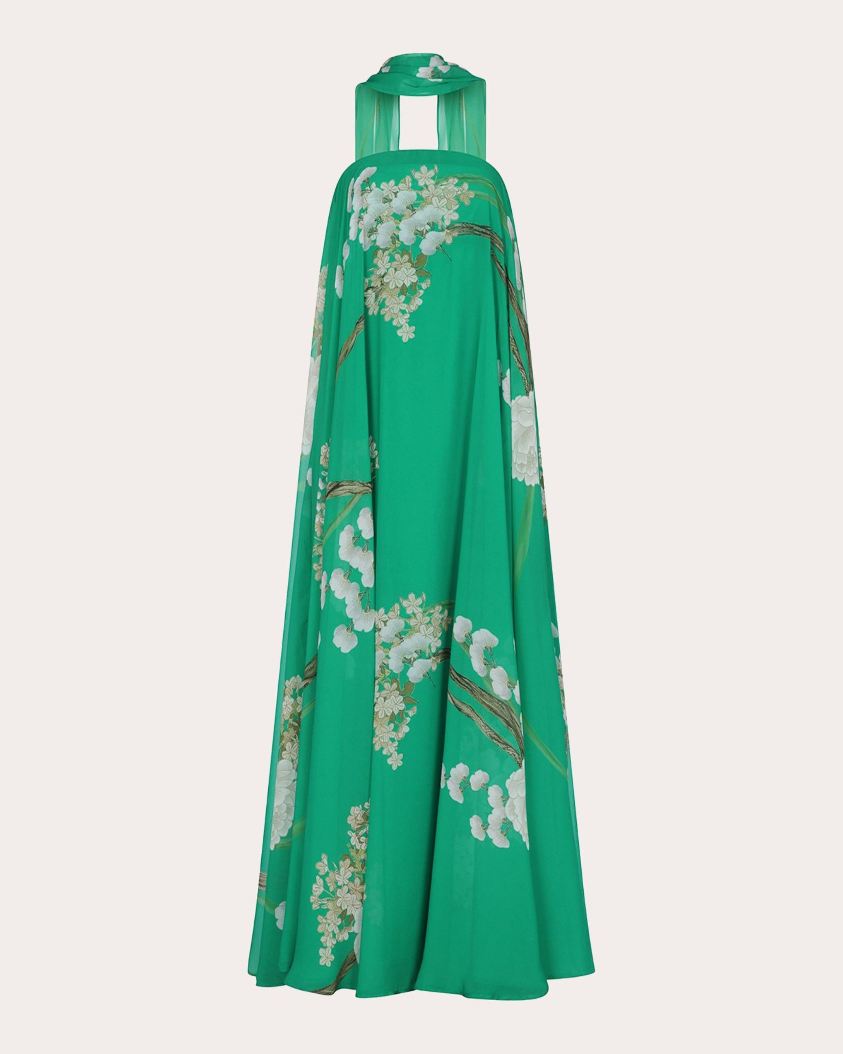 Jade Scarf Strapless Maxi Dress