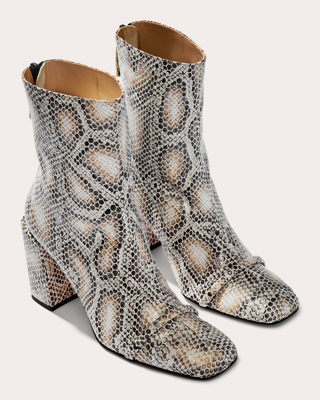 Gigi Embossed-Leather Ankle Boot