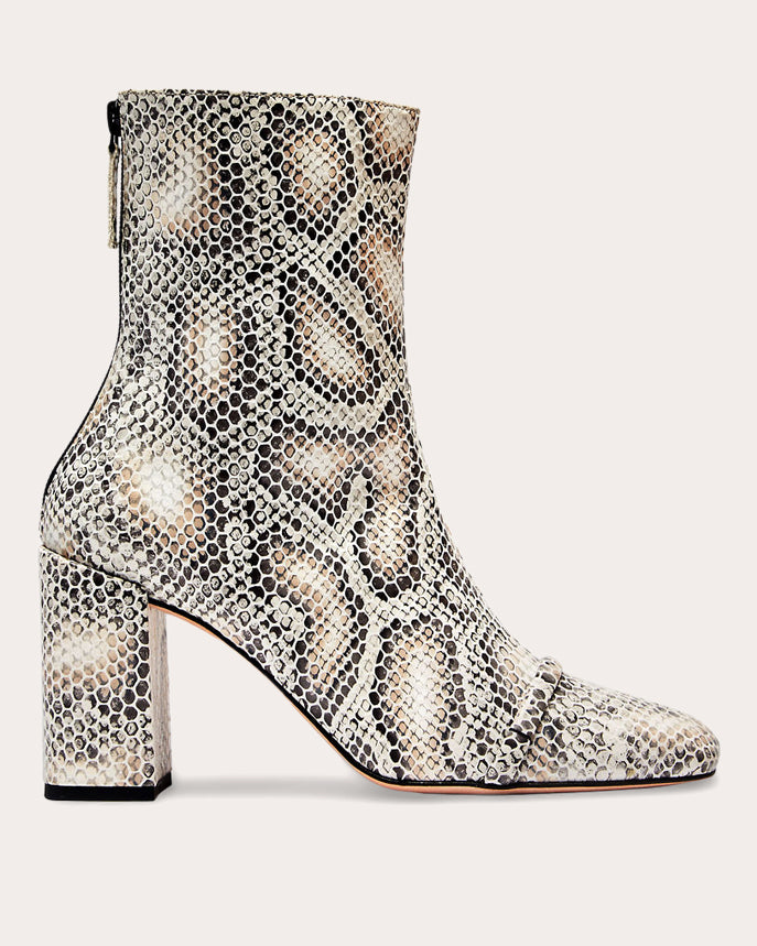 Gigi Embossed-Leather Ankle Boot