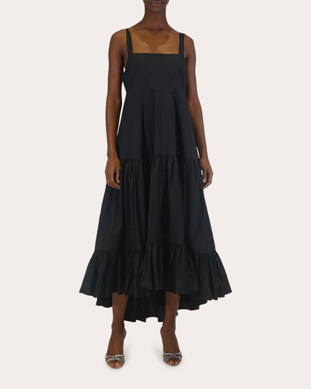 Griffon Tiered Poplin Midi Dress
