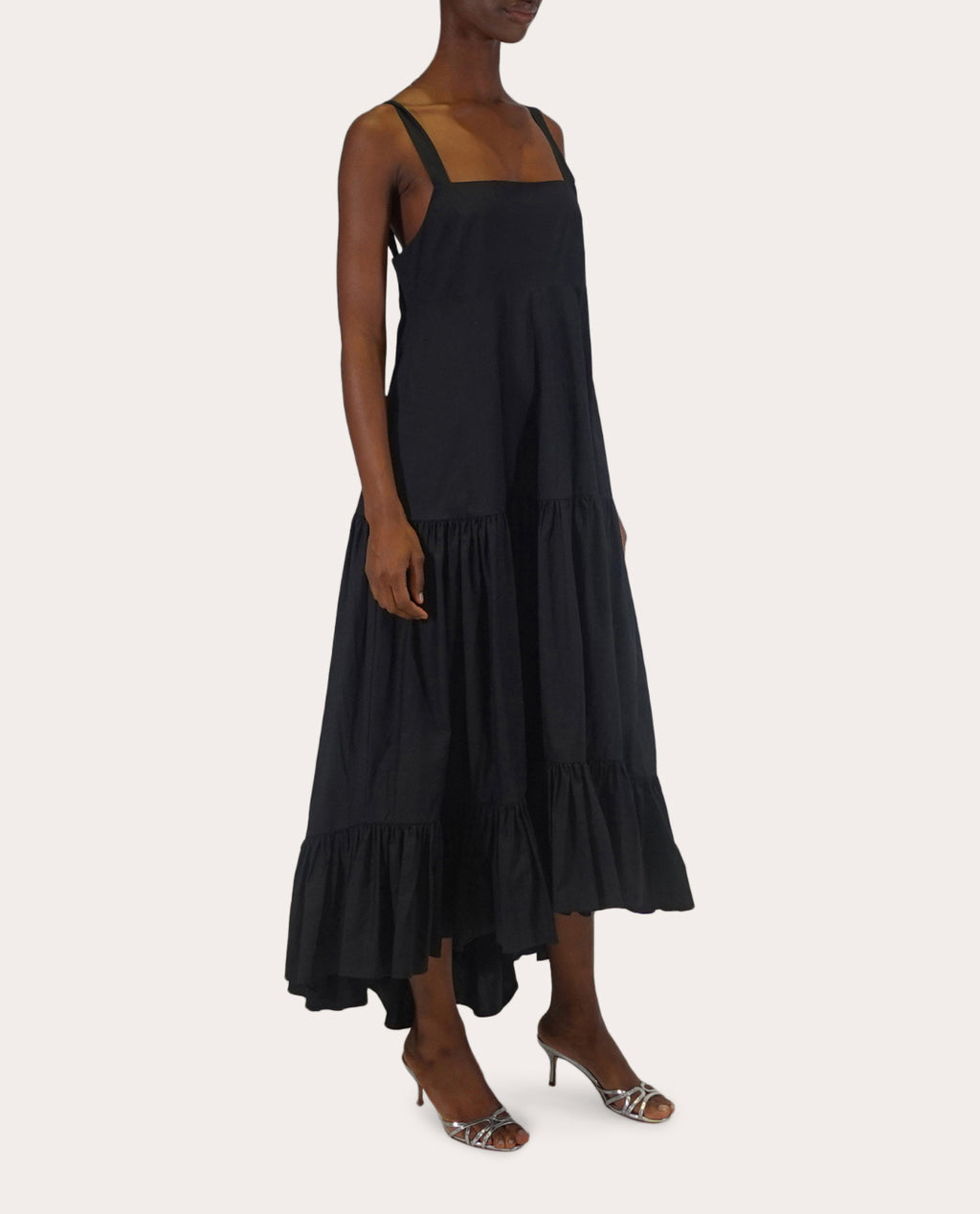 Griffon Tiered Poplin Midi Dress