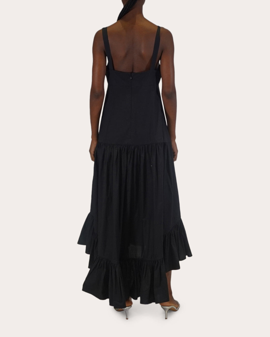 Griffon Tiered Poplin Midi Dress