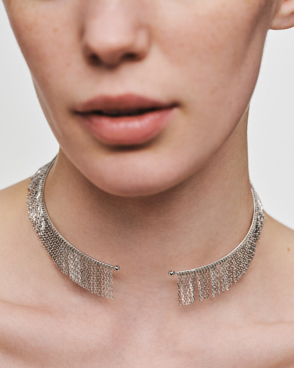 18k Gold Bold Chainfall Choker