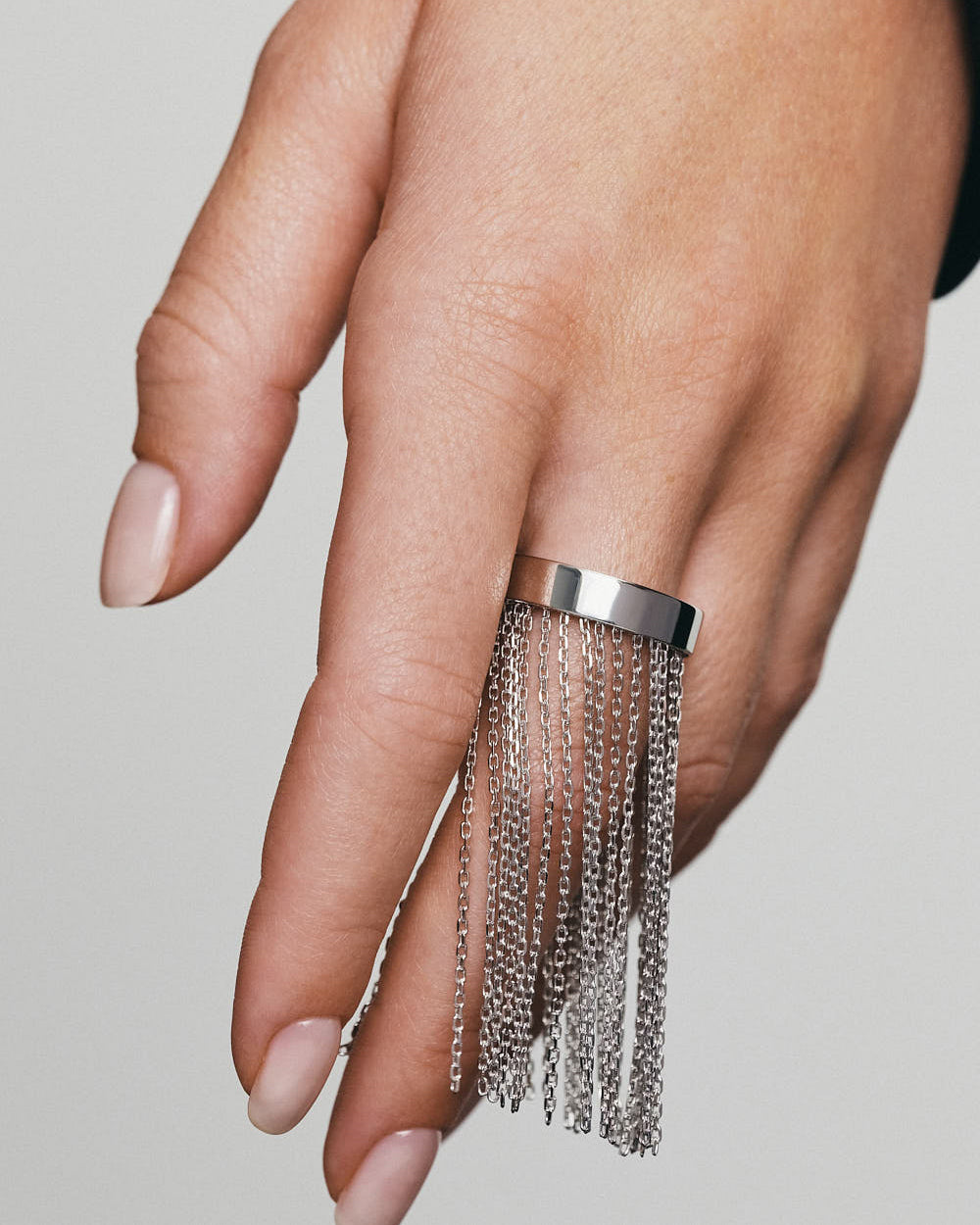 18k Gold Chainfall Ring