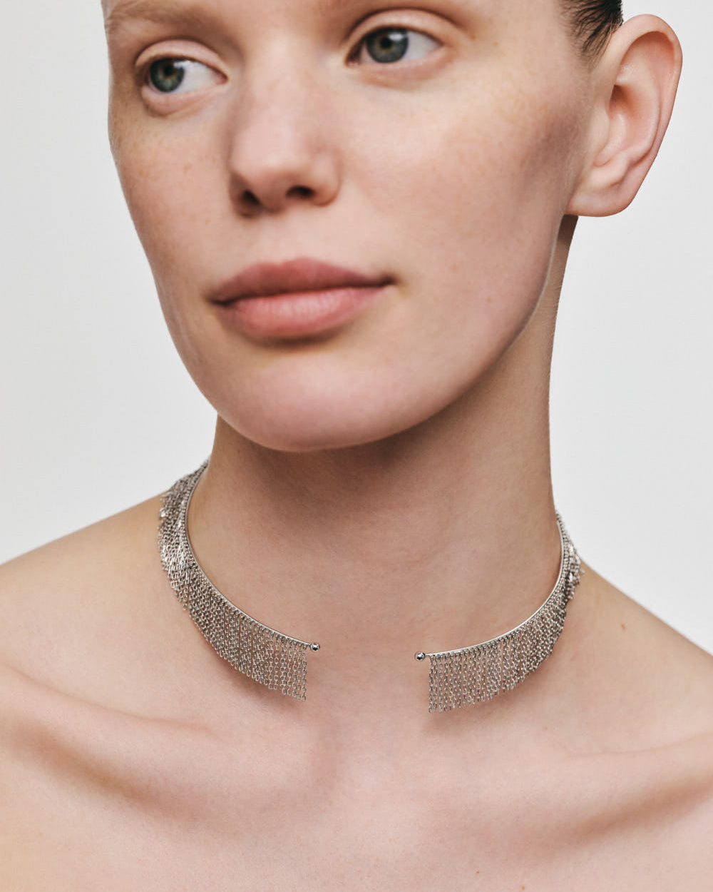 18k Gold Bold Chainfall Choker