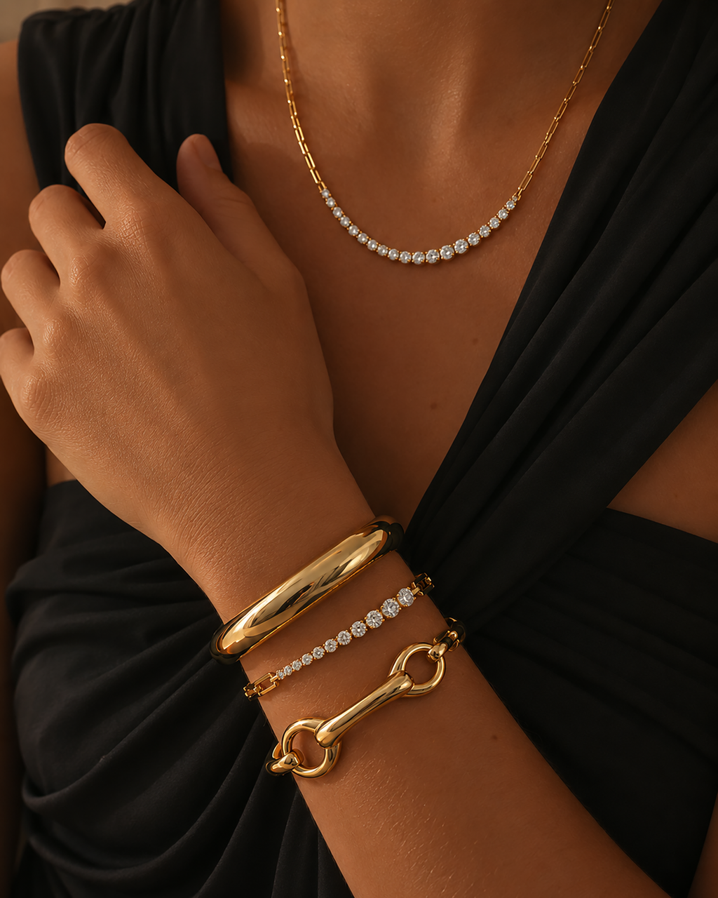 Diamond & 14k Gold Ascending Chain Necklace
