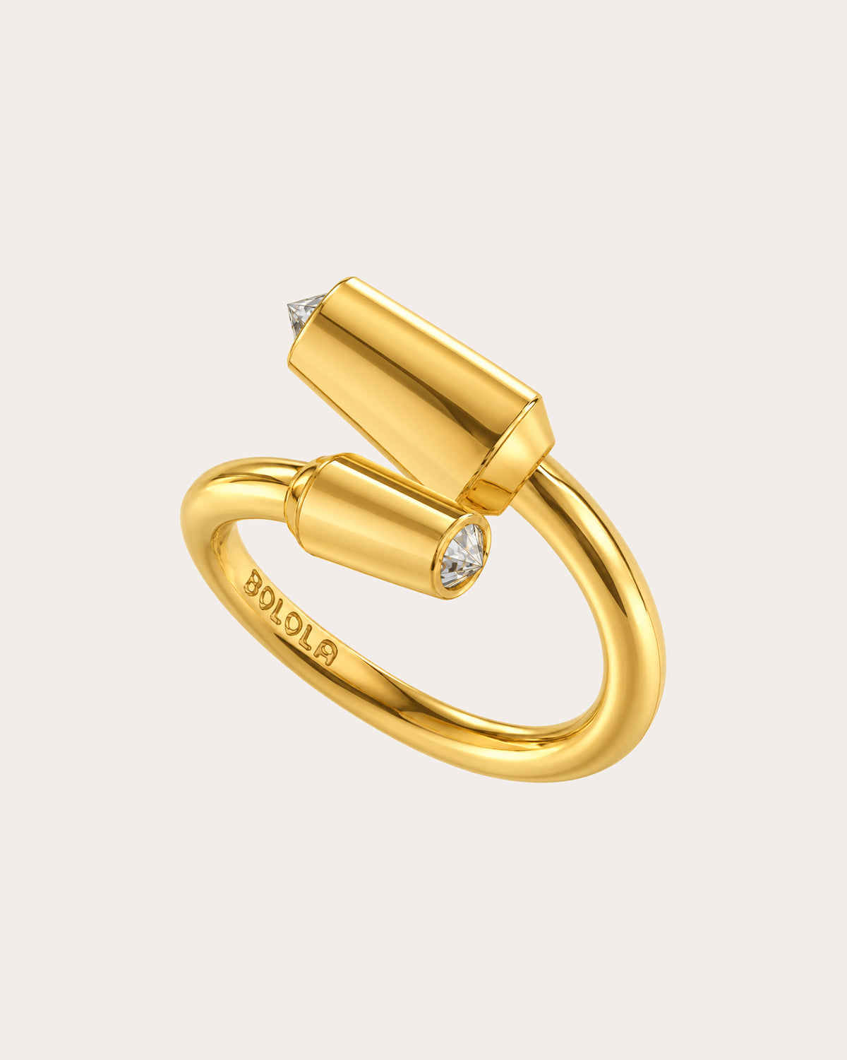Diamond Aggie Bypass Ring