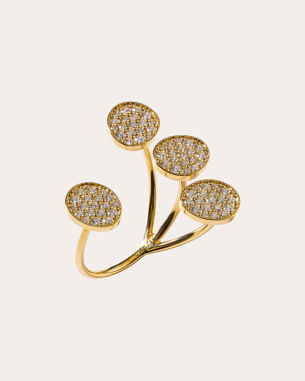 Diamond Petal Flat Ring