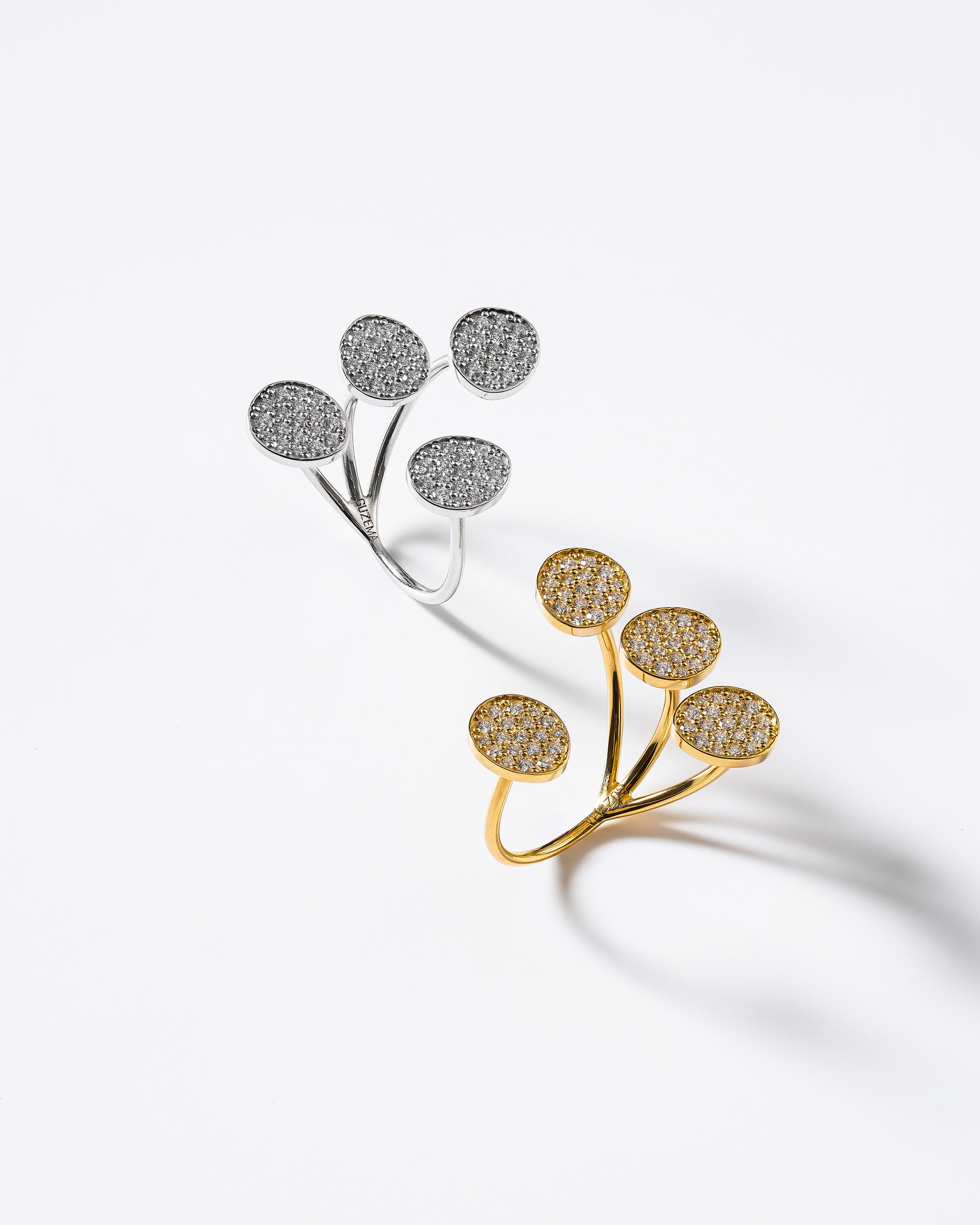 Diamond Petal Flat Ring