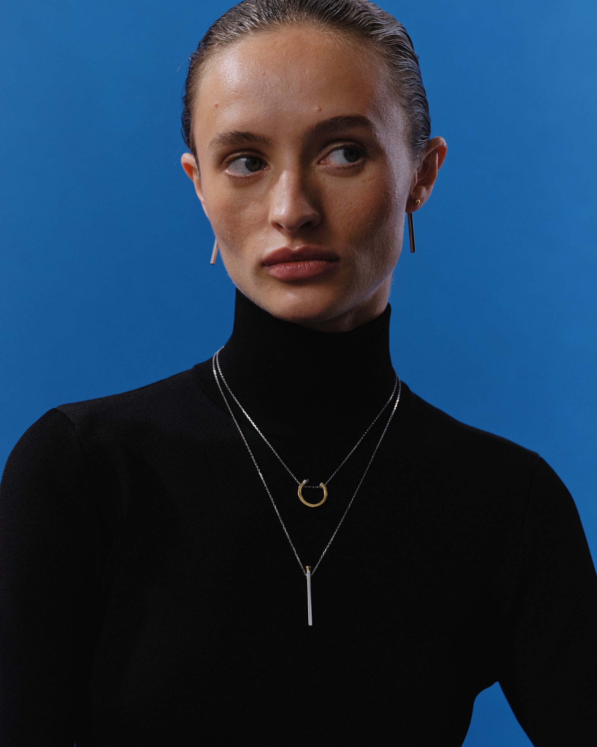 18k Gold Match Pendant Necklace