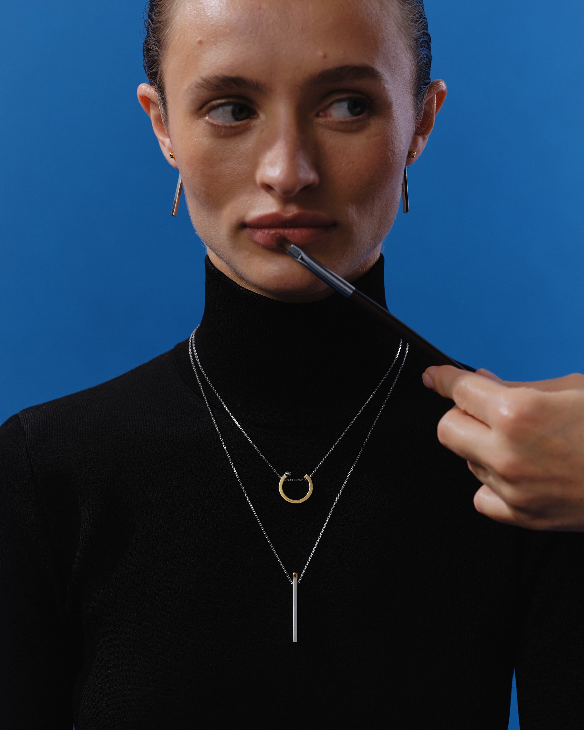 Diamond Round Match Pendant Necklace