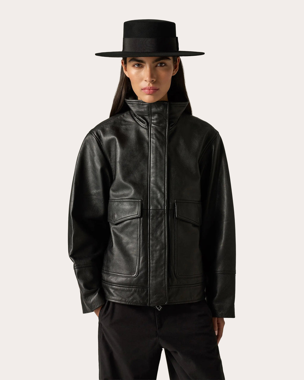 Suite Grosgrain Wool Felt Boater