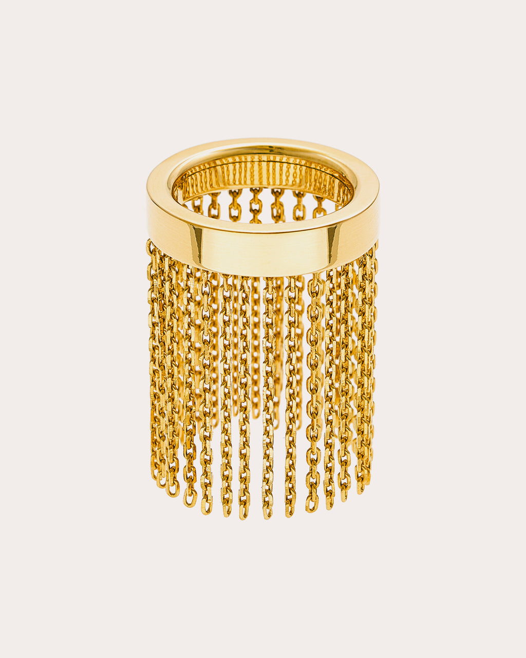 18k Gold Short Chainfall Ring