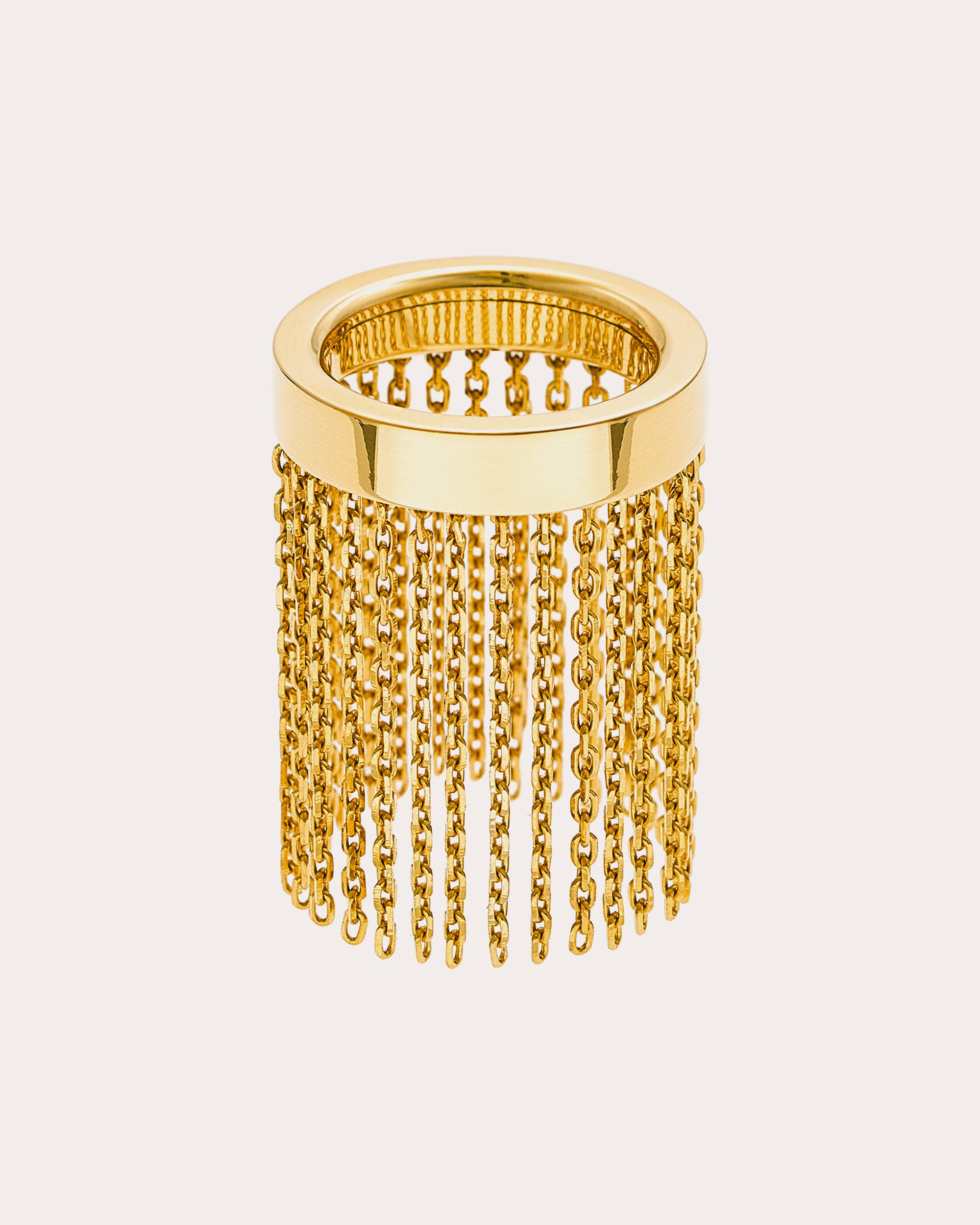 18k Gold Short Chainfall Ring