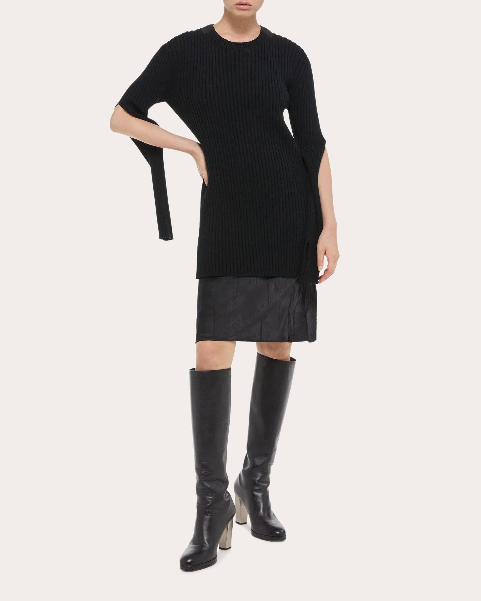Ribbed Long-Sleeve Top
