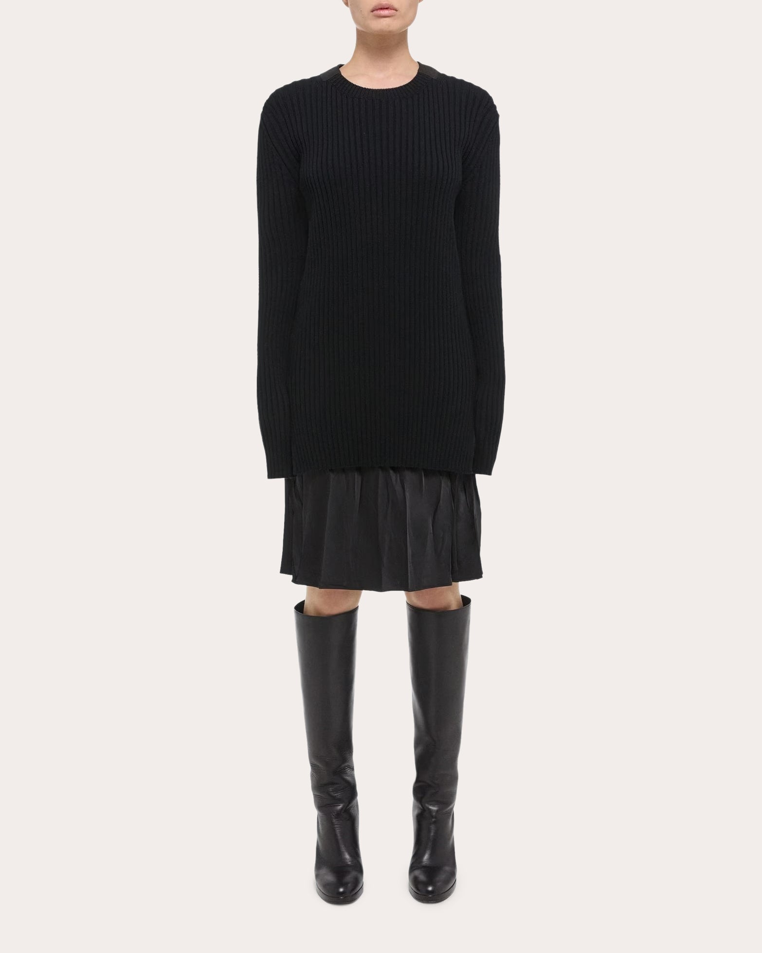 Ribbed Long-Sleeve Top
