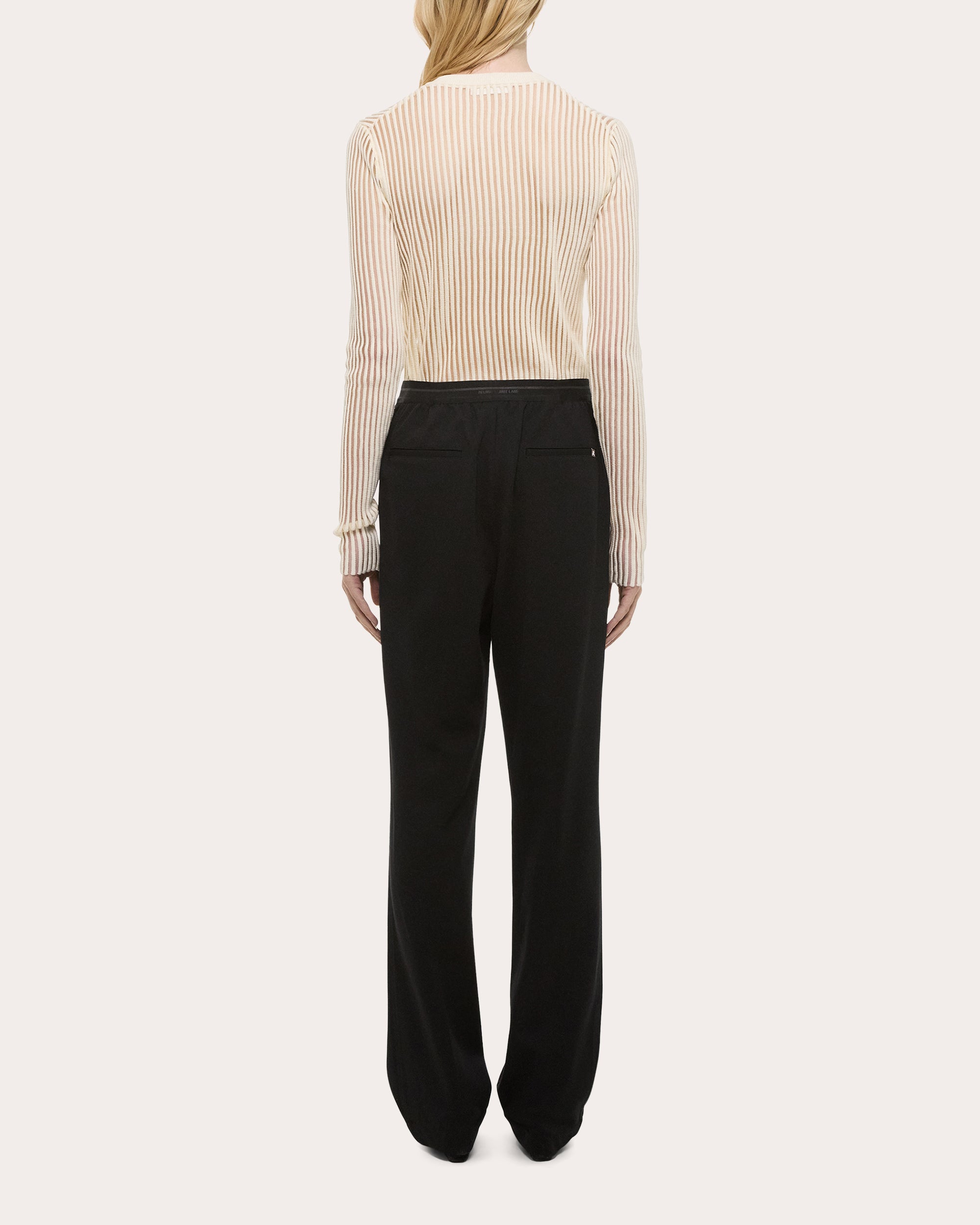 Ponte Knit Straight-Leg Car Trousers