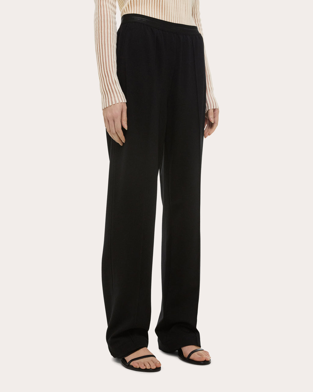 Ponte Knit Straight-Leg Car Trousers