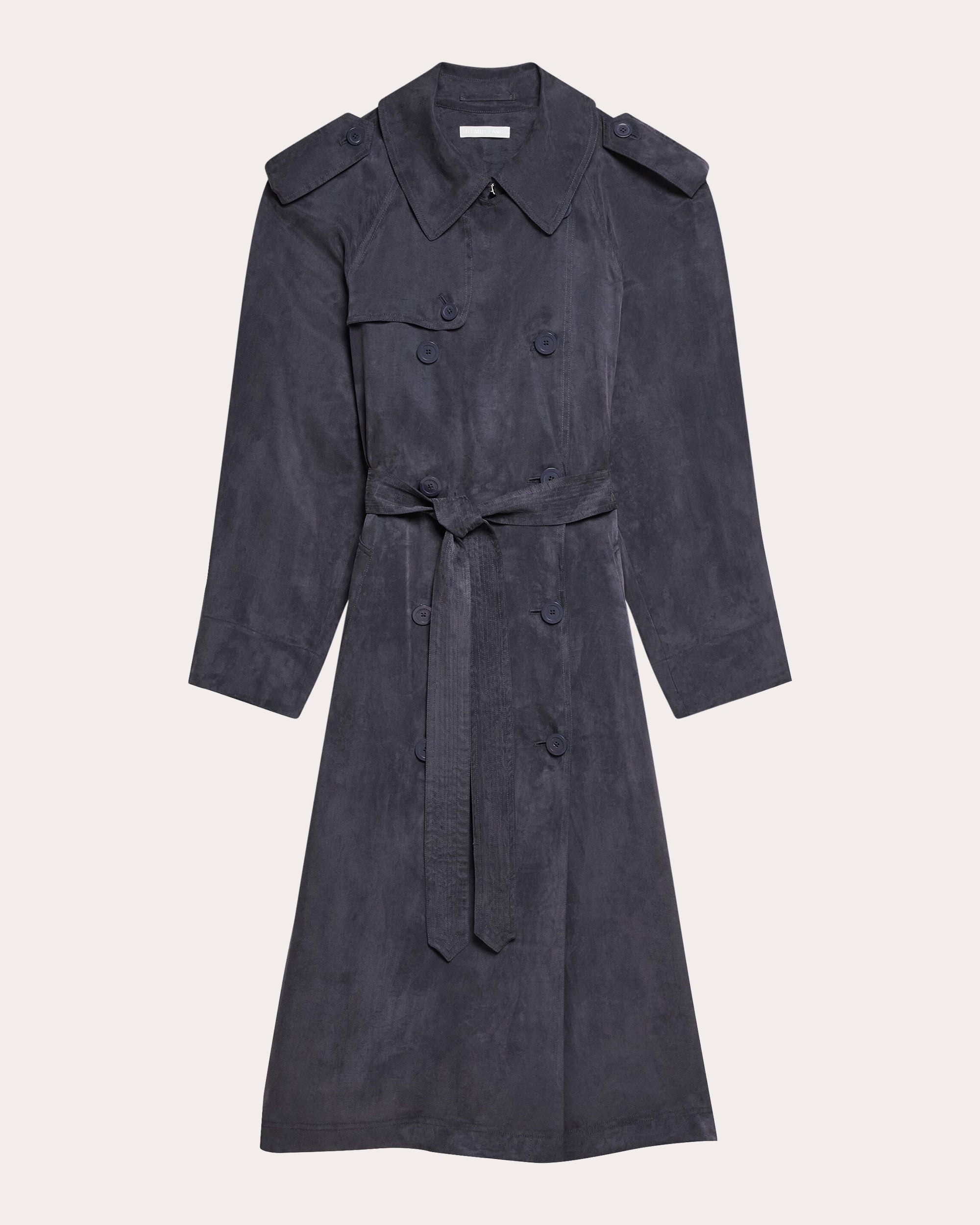Fluid Microsuede Trench Coat