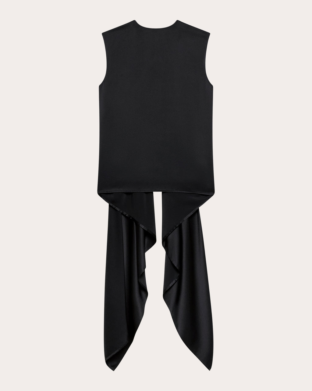 Silk Satin Reversible Scarf Drape Top