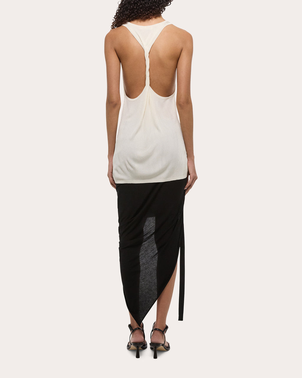 Rib Knit Twisted Racerback Tank Top