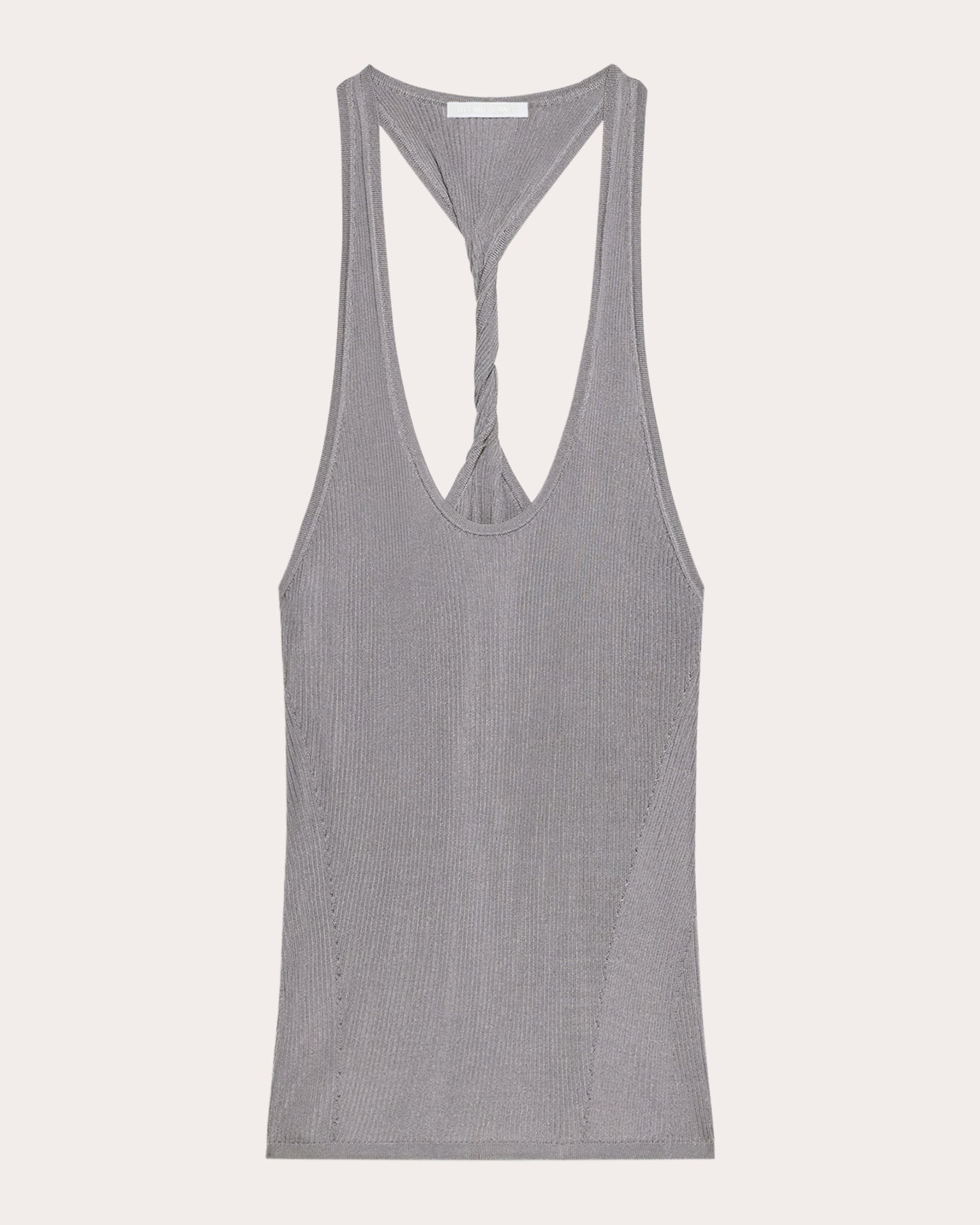 Rib Knit Twisted Racerback Tank Top