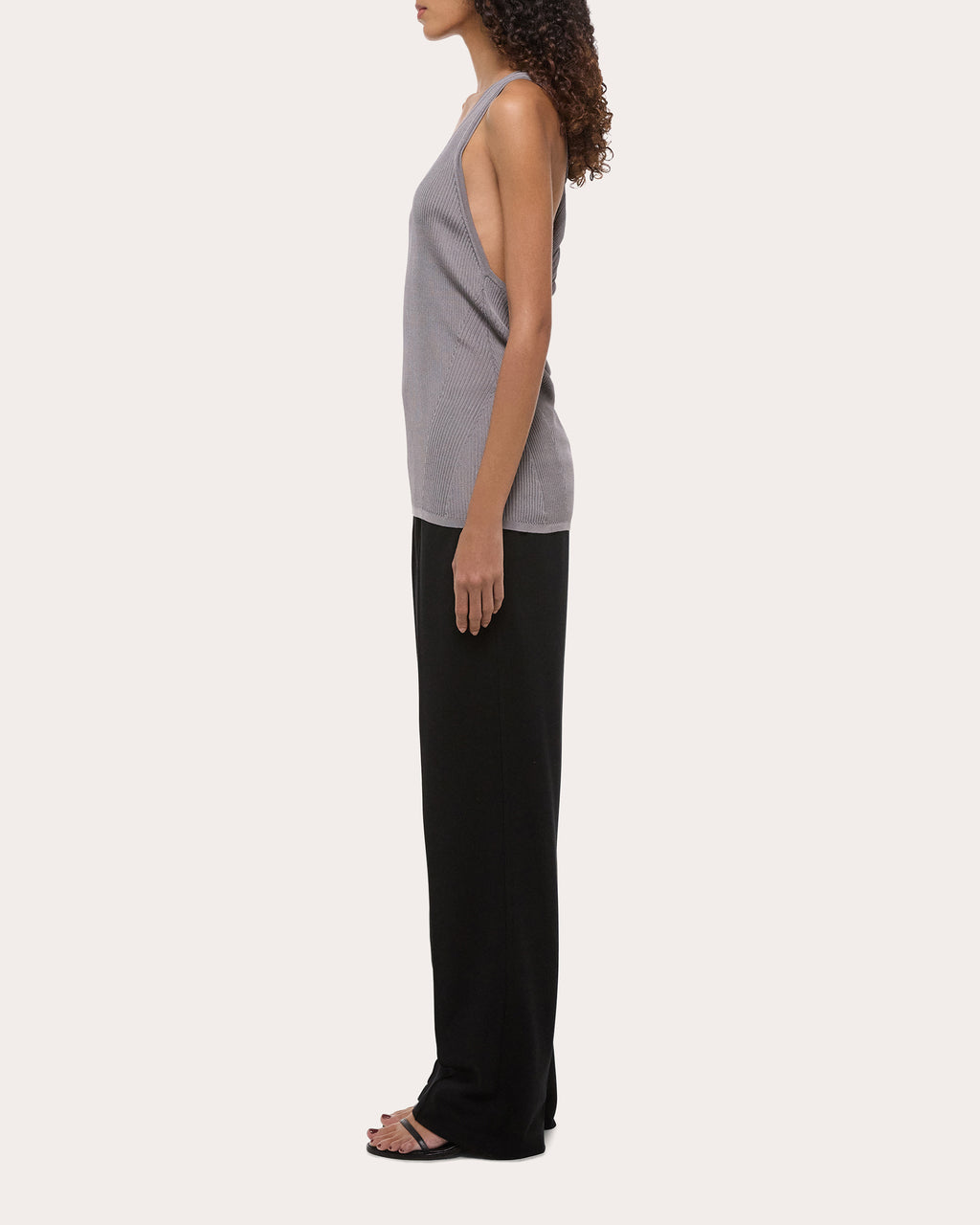 Rib Knit Twisted Racerback Tank Top