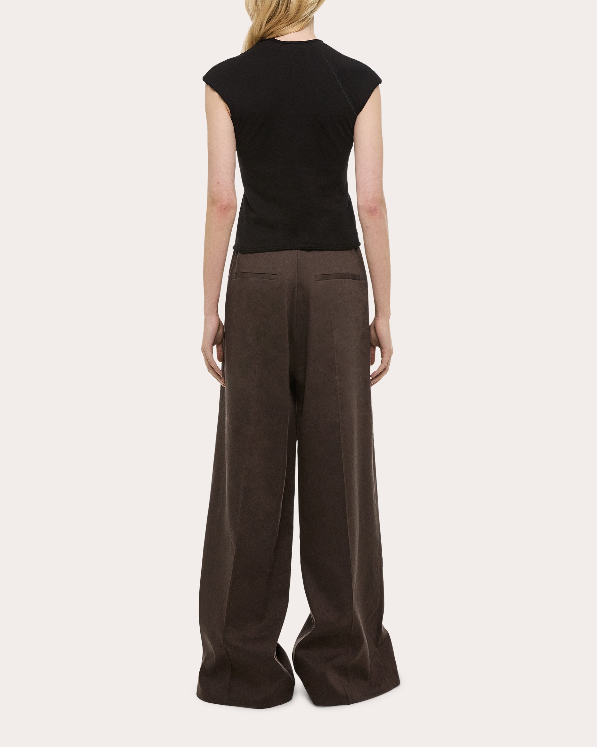 Jersey Twisted Crop Cap-Sleeve Tee