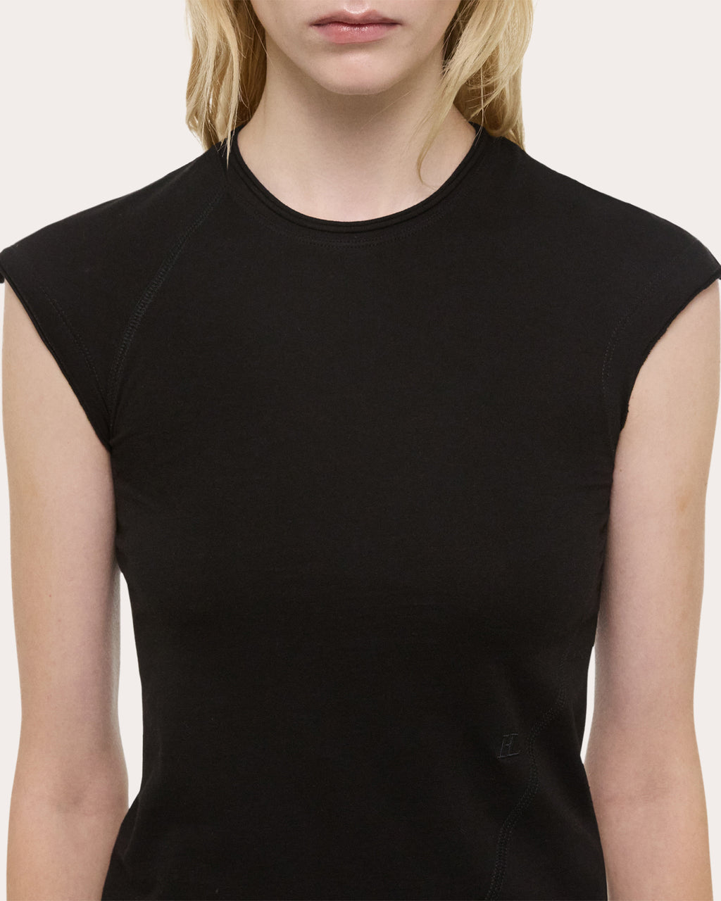 Jersey Twisted Crop Cap-Sleeve Tee