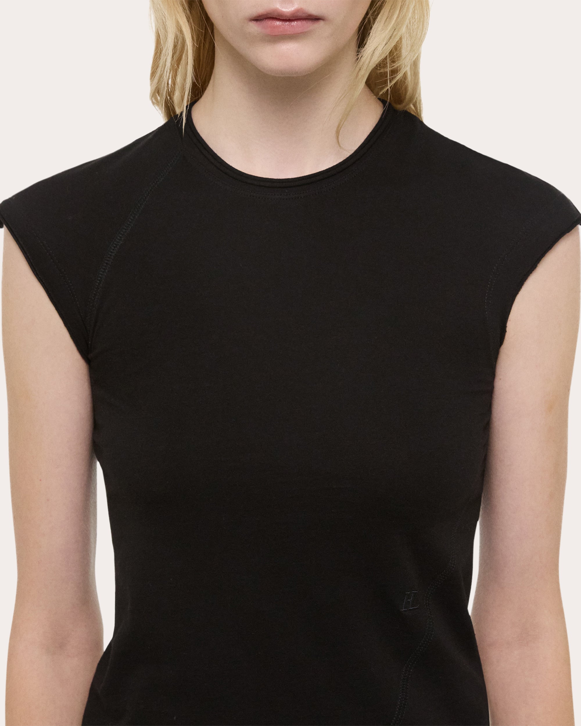 Jersey Twisted Crop Cap-Sleeve Tee