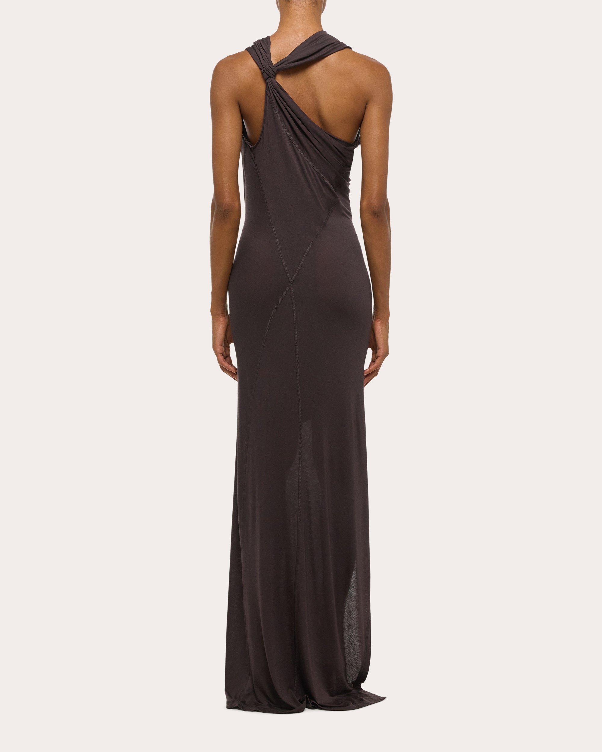 Draped Jersey Sleeveless Wind Maxi Dress
