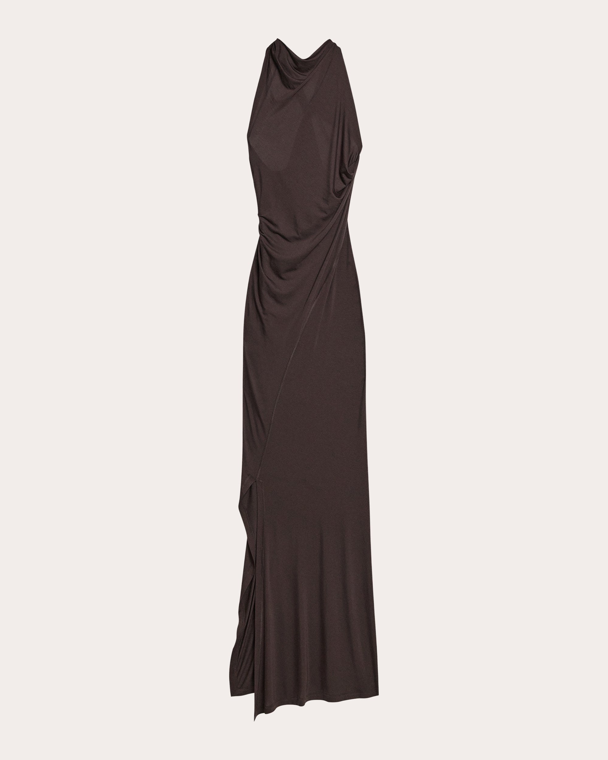 Draped Jersey Sleeveless Wind Maxi Dress