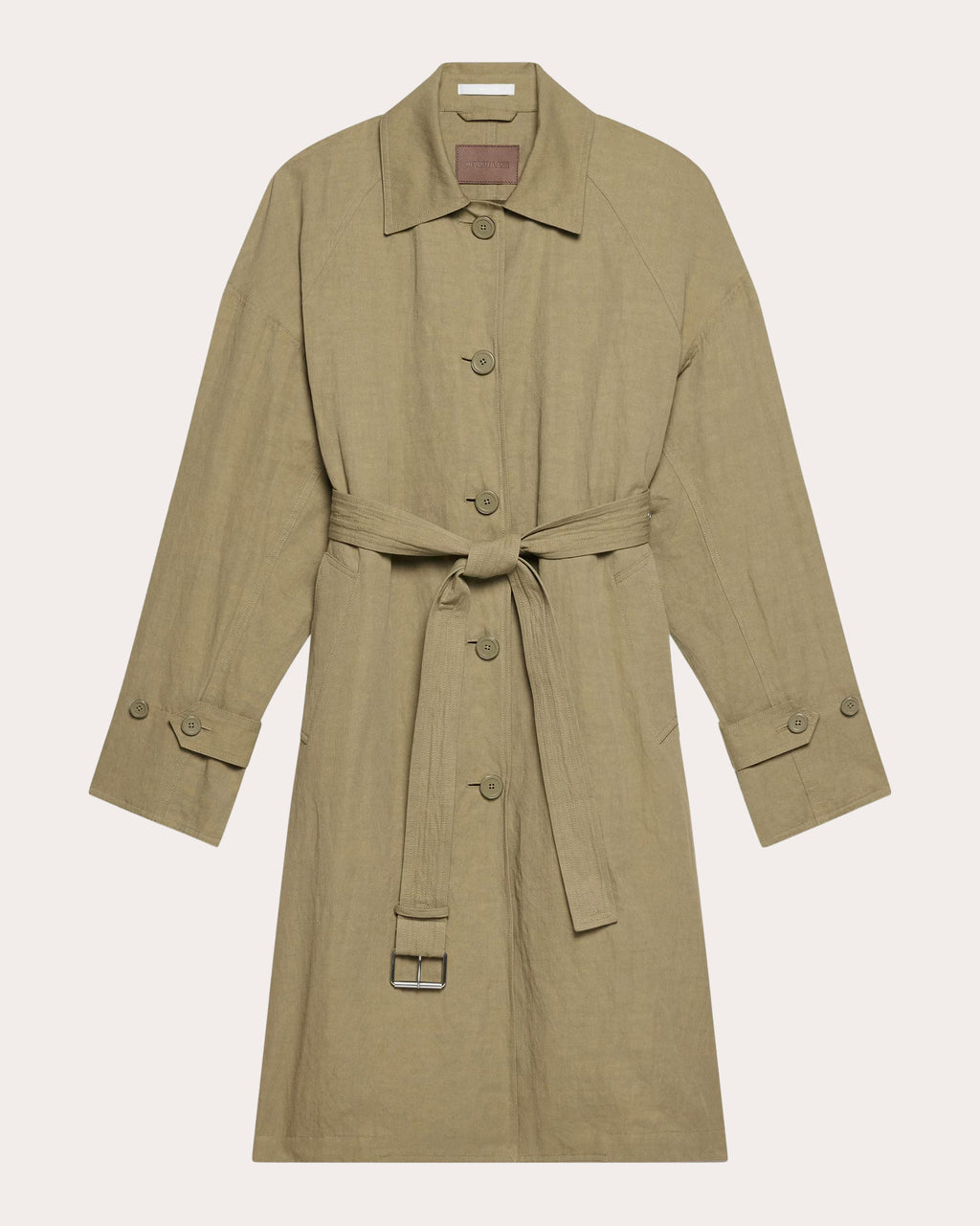 Cotton Linen Cape Trench Coat