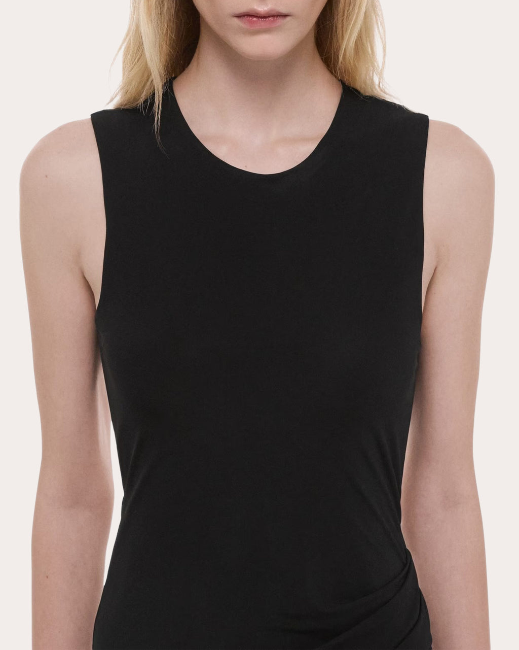 Jersey Twisted Drape Sleeveless Dress