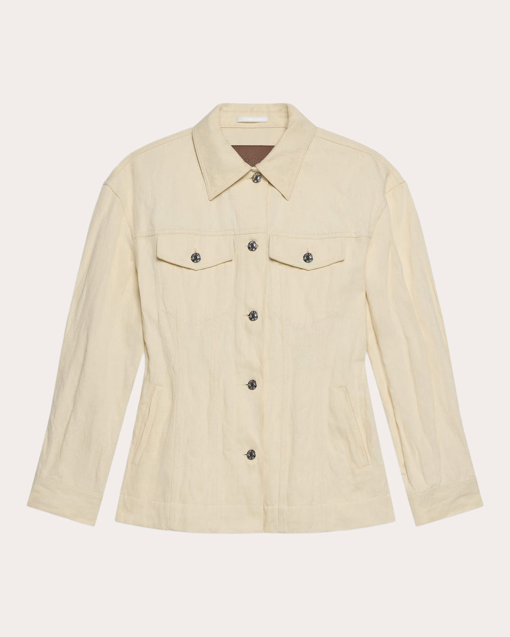 Crushed Metallic Twill Trucker Jacket