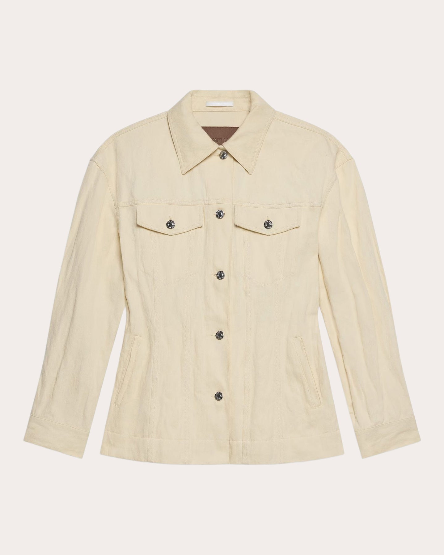 Crushed Metallic Twill Trucker Jacket