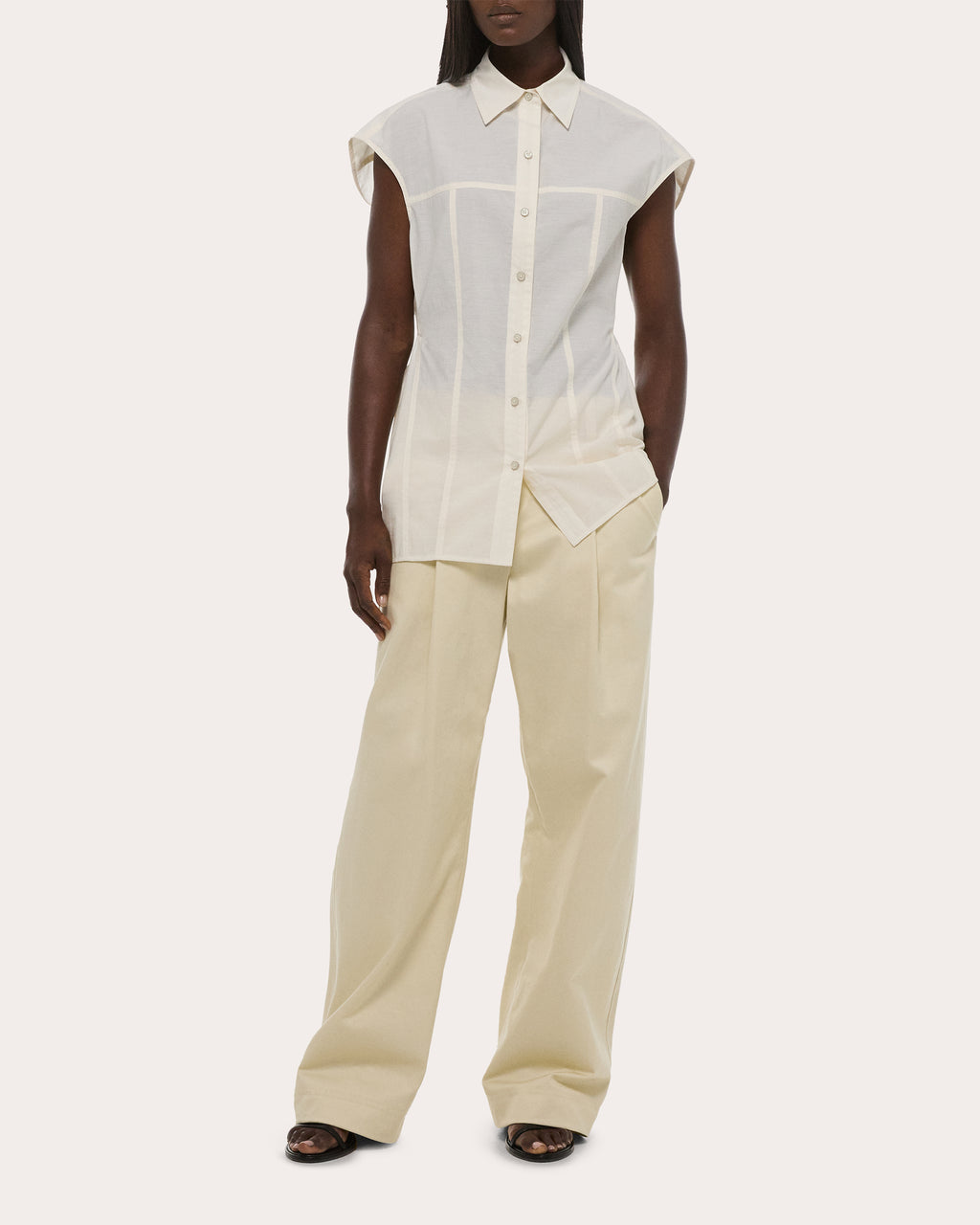 Organic Cotton Sleeveless Work Shirt